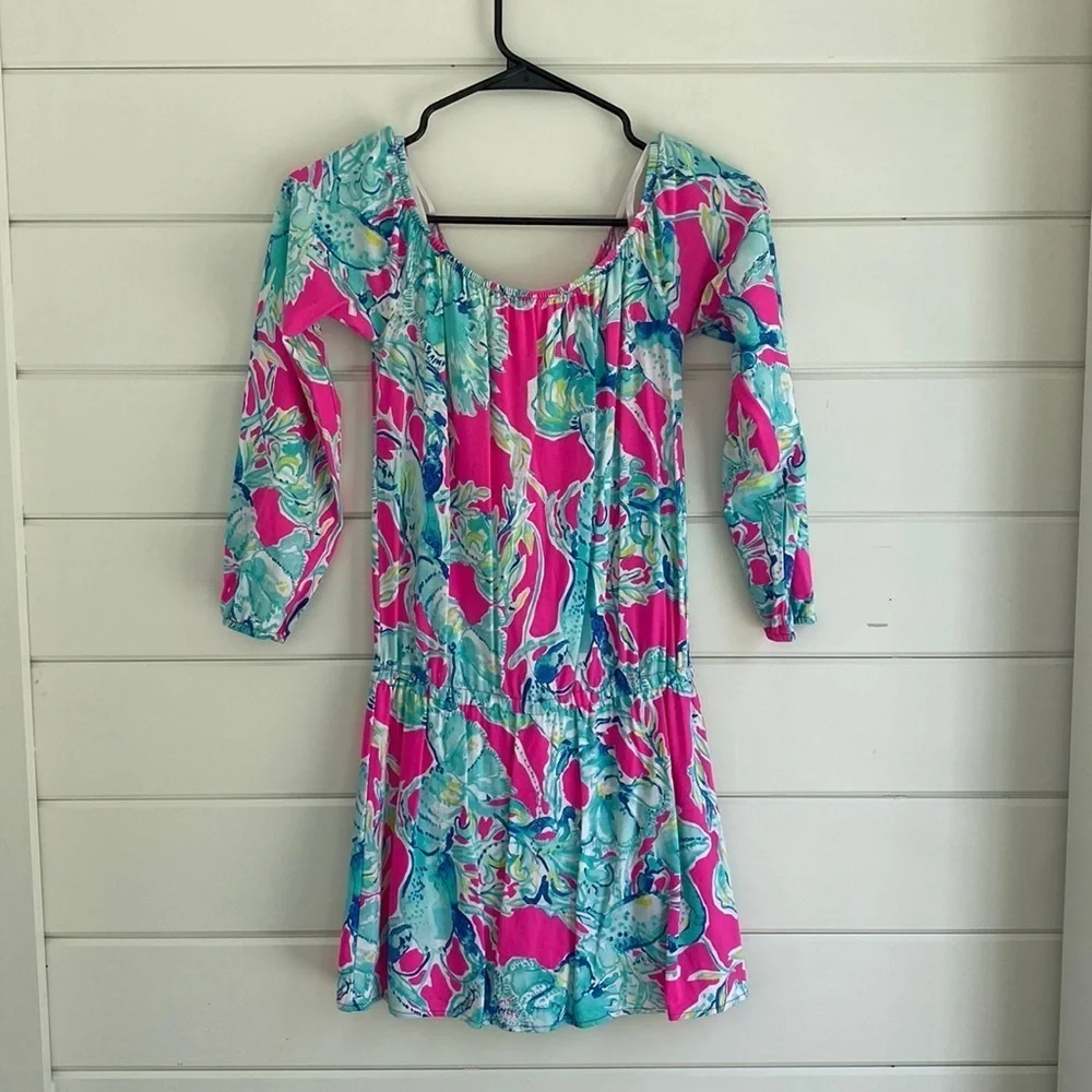 Lilly Pulitzer | Off the Shoulder Preppy Dress | Excellent Condition - Picture 2 of 9